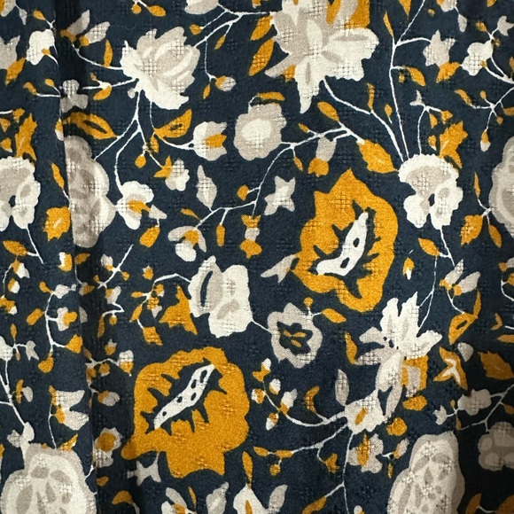 Universal Thread Navy Blue + Yellow Floral Prairie Cottage Core Dress Plus 3X - Picture 4 of 7